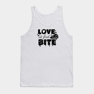 Love at first bite text design Tank Top